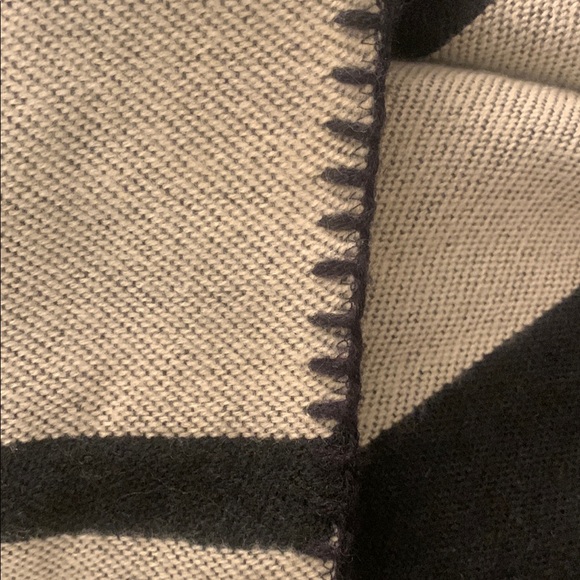 Black and Cream Harper Wrap Poncho - Picture 6 of 6